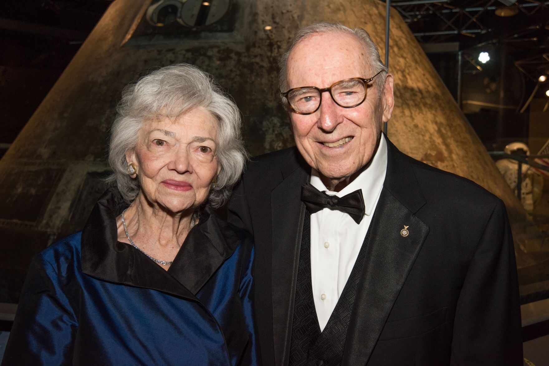 Marilyn Lovell and Captain James A. Lovell at the Museum of Science and Industry’s Celestial Ball, October 6, 2018, for the 50th anniversary of the Apollo 8 mission. (Photo for Candace Jordan by Yvette Marie Dostatni)